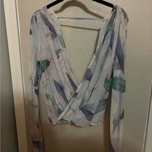 Fabletics Multicolor Wrap Blouse